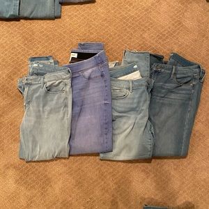 4 pack old navy rockstar skinny jeans size 10